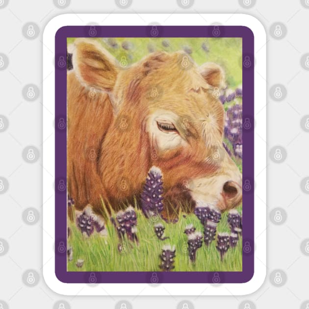 Cow Sticker by teenamarie23art